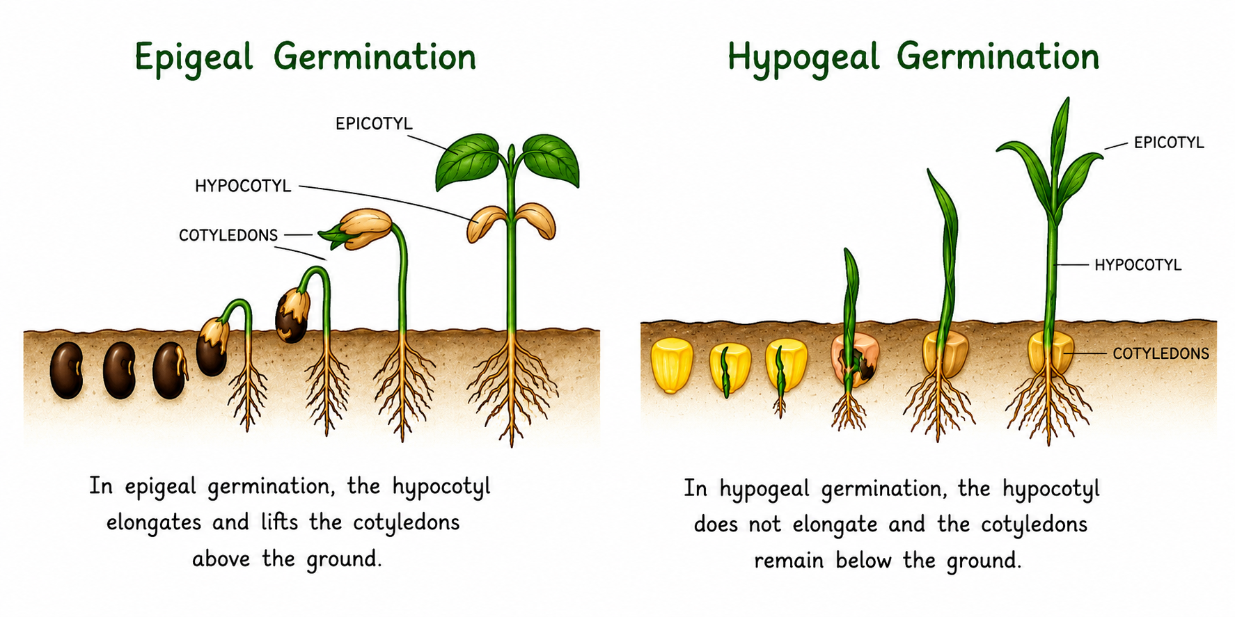 Bean and Maize Germination Comparison